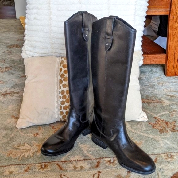 Frye Shoes - Frye NWT Boots Tania Pull On Black Tall Knee High Size 6 NIB